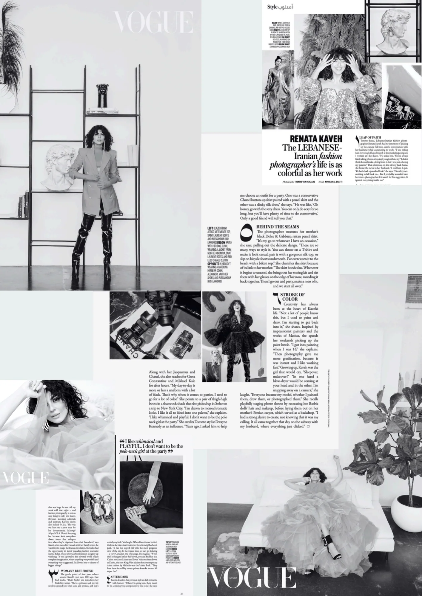 Vogue — The Lebanese Iranian fashion photographer feature photographed by Renata Kaveh