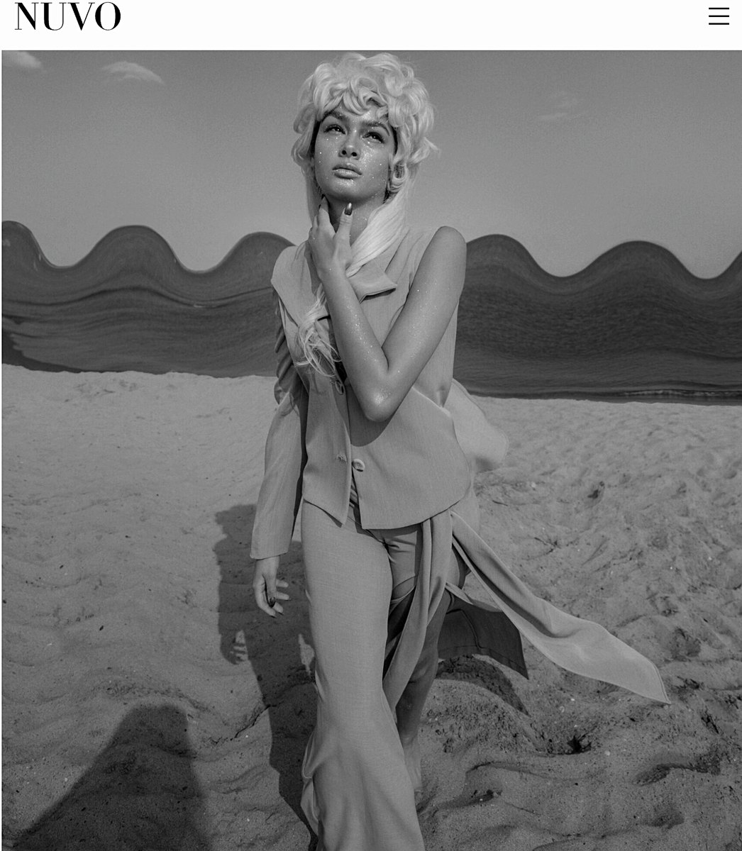 Black and white beach editorial