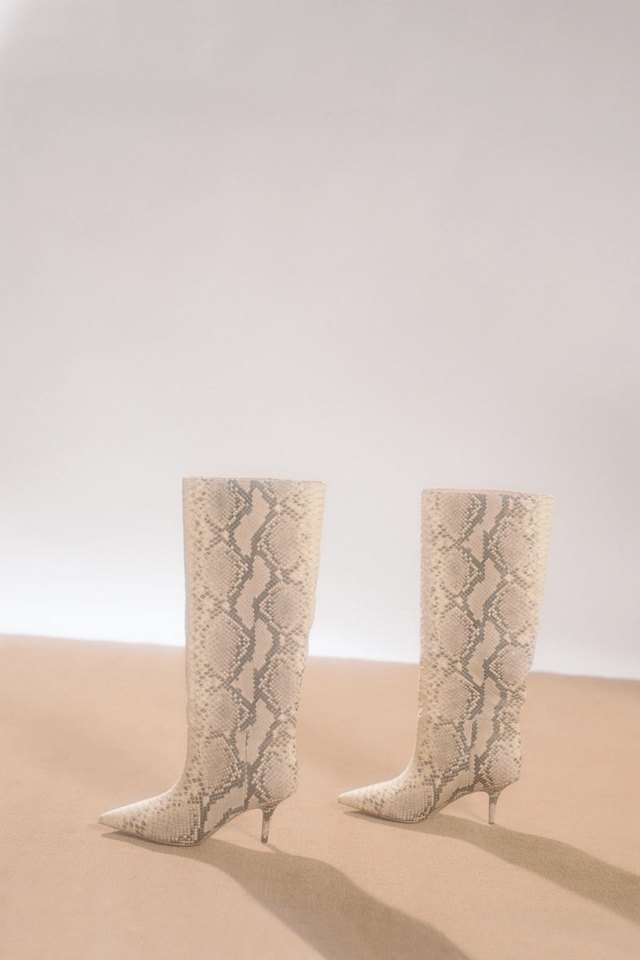 Pair of snakeskin boots